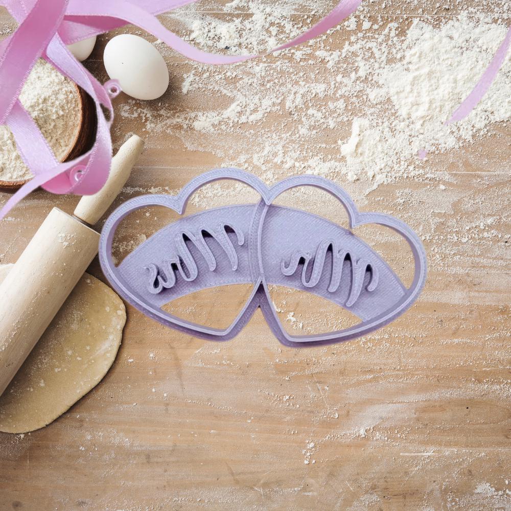 Love Heart Mr & Mrs Cookie Cutter