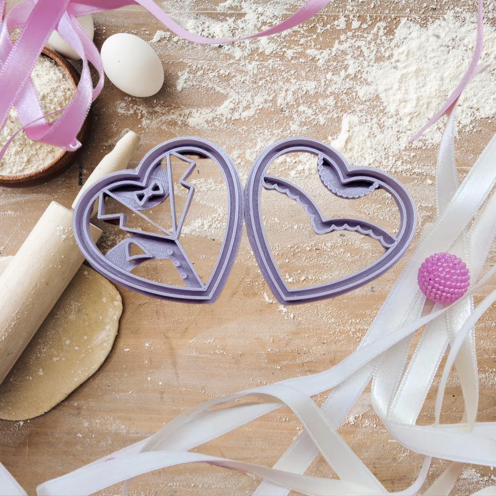 Heart with Lace Design Cookie Cutter