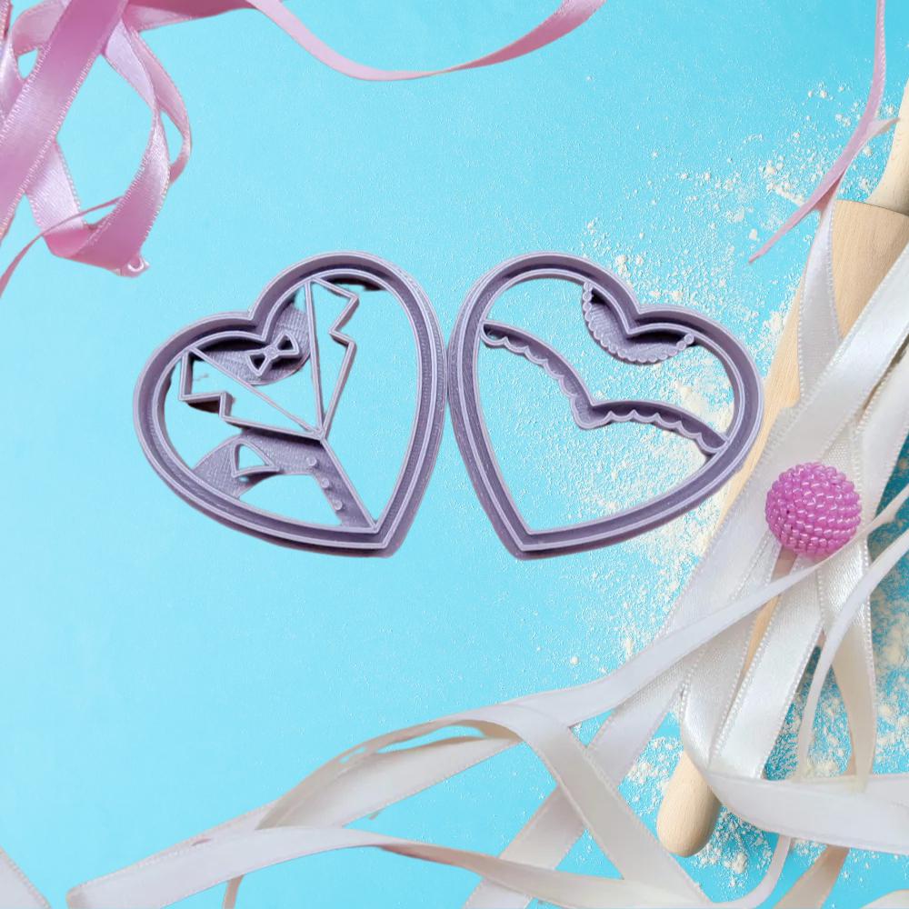 Heart with Lace Design Cookie Cutter