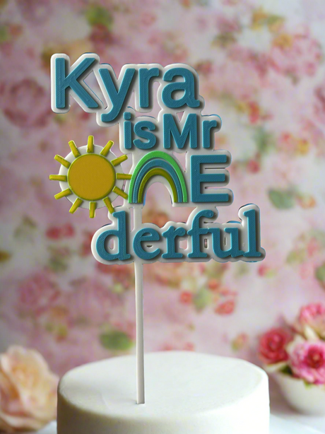 Custom ONE derful Cake Topper-PRINTFORGE