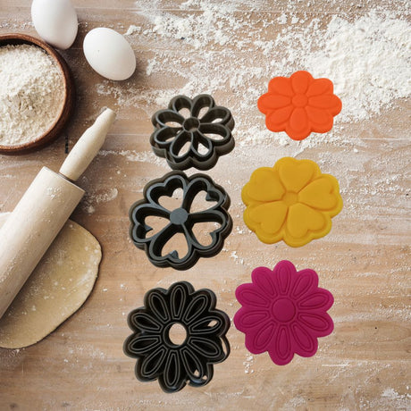 Cookie cutter stamp flower set no.1-PRINTFORGE