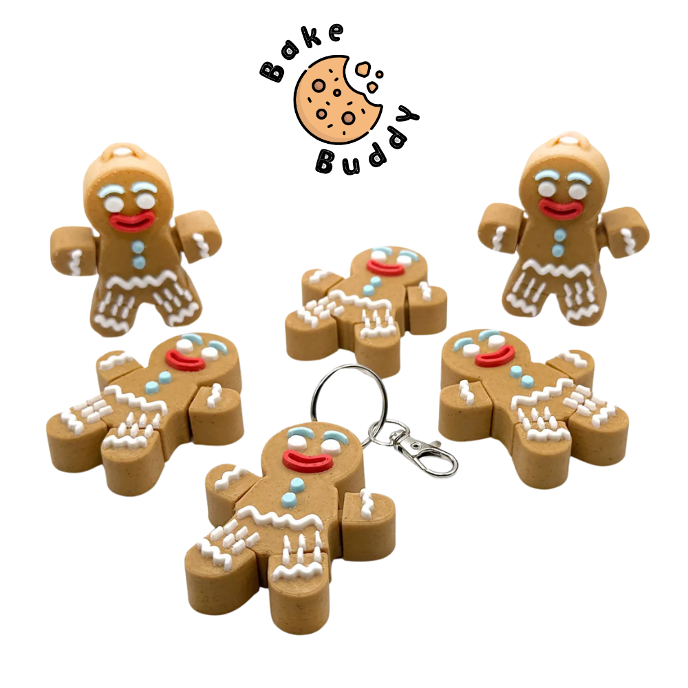 Flexi Gingerbread Man & Keychain-PRINTFORGE