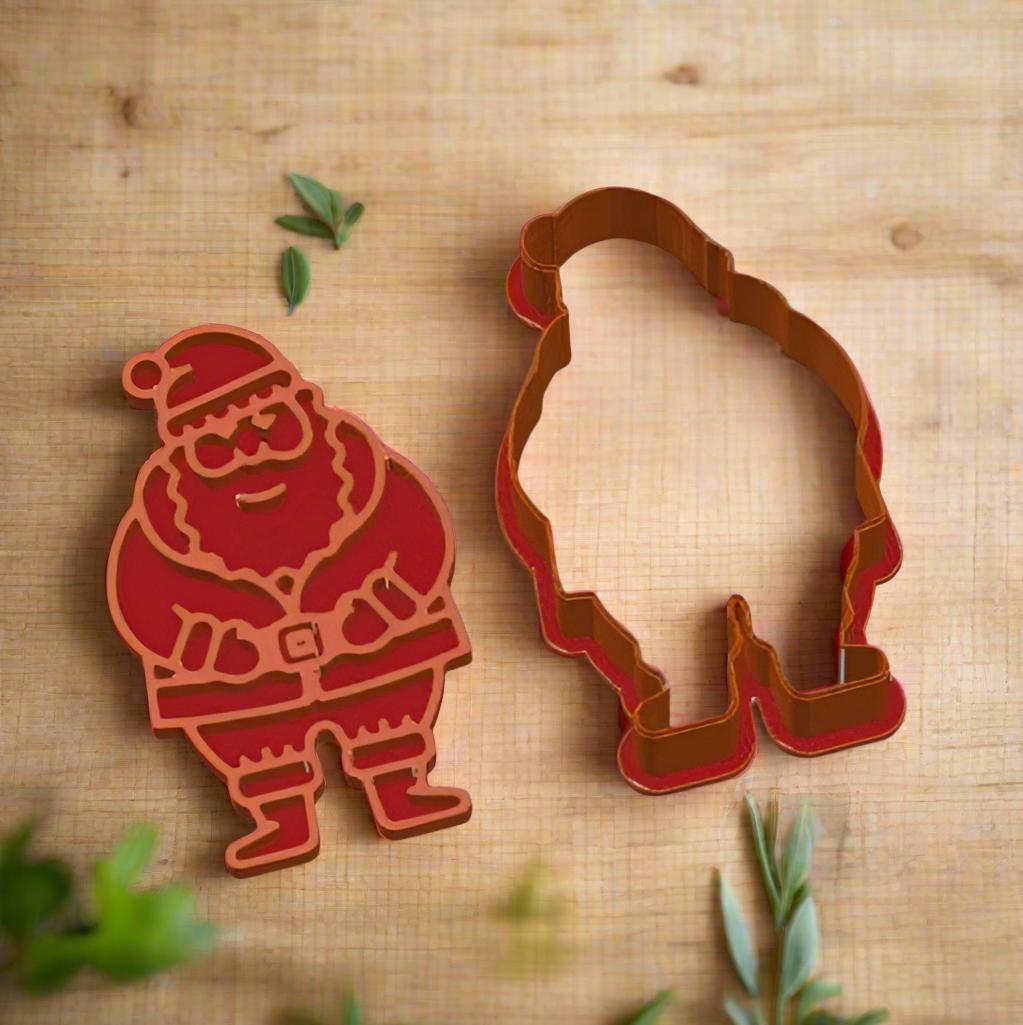 Santa Cookie Cutter and Matching Stamp