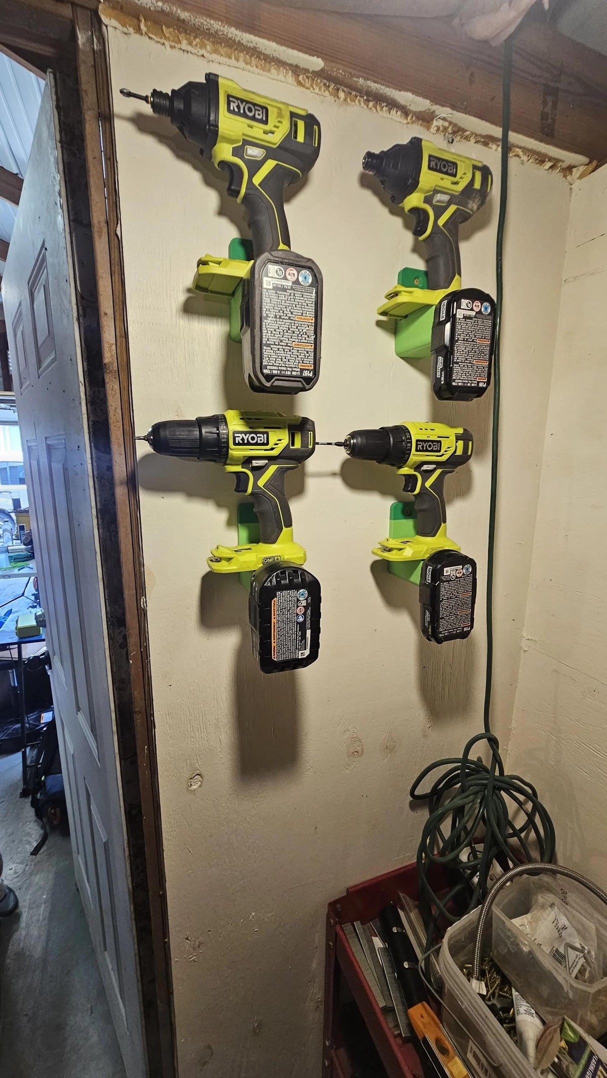 Ryobi Power Tool and Battery Holder - Power Tool Storage - Made In Australia-PRINTFORGE