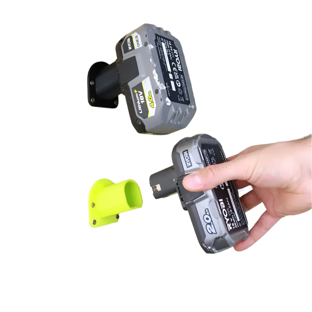 5x Ryobi Wall-Mounted Battery Holders - Convenient Storage for Your Tools-PRINTFORGE