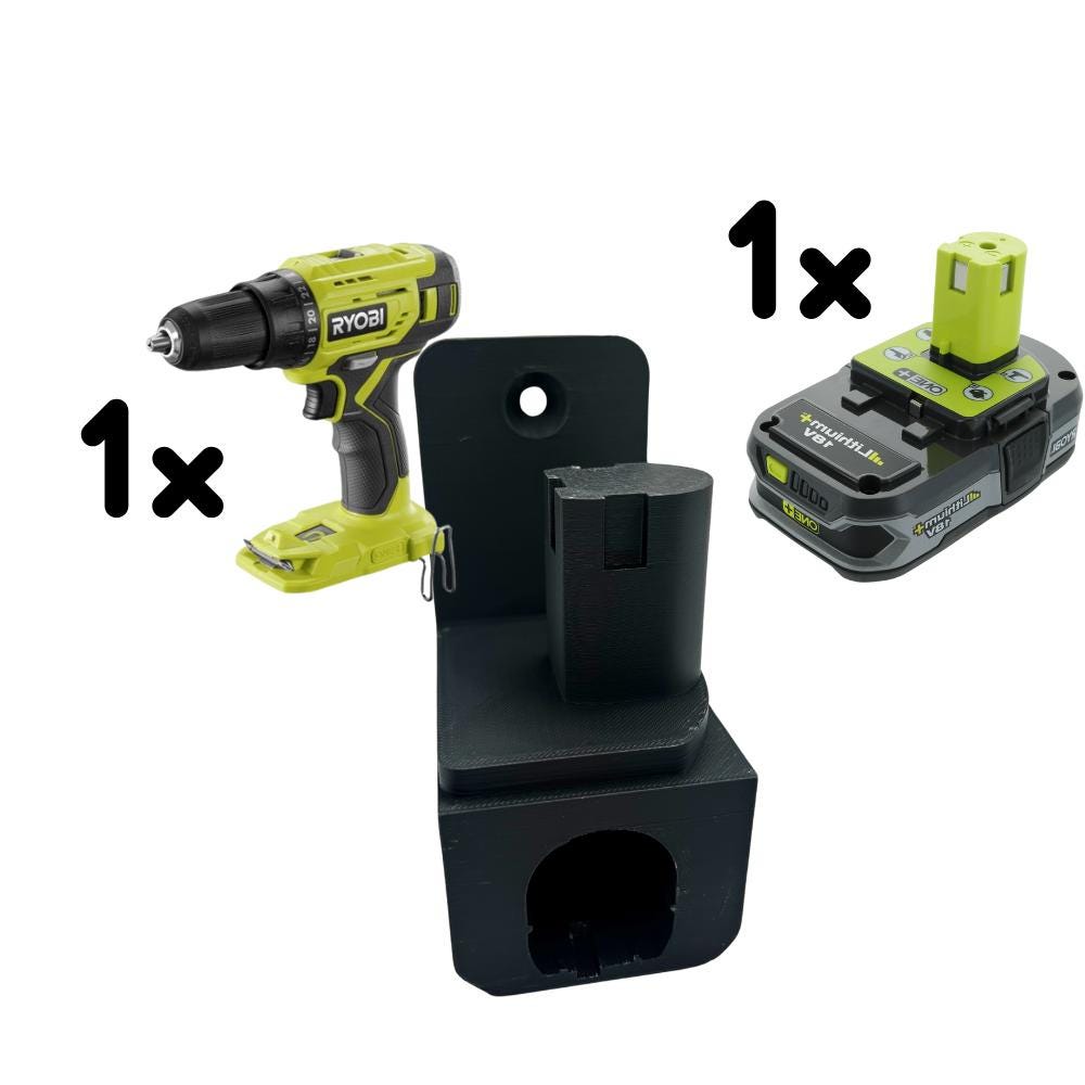 Ryobi Power Tool and Battery Holder - Power Tool Storage - Made In Australia-PRINTFORGE