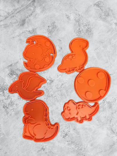 Dinosaur Cookie Cutters and Stamps-PRINTFORGE