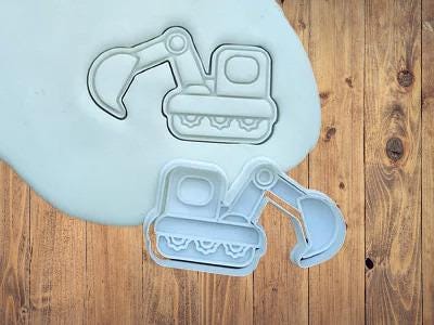 Excavator Cookie Cutter-PRINTFORGE